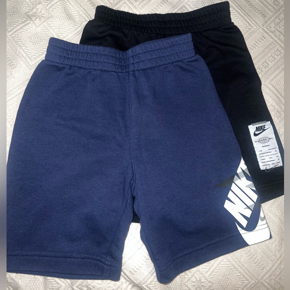 Nike Kids' Black and Blue Shorts Set